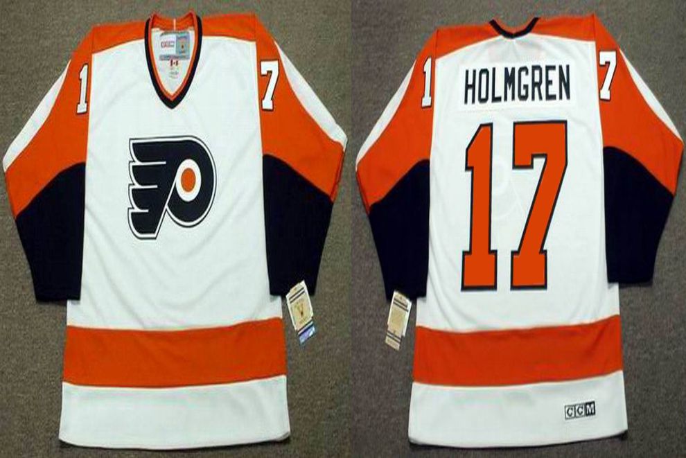 2019 Men Philadelphia Flyers 17 Holmgren White CCM NHL jerseys